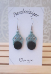 oorbellen blauw /onyx