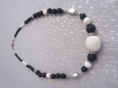 ketting lava zwart/wit
