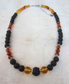 ketting amber +lava