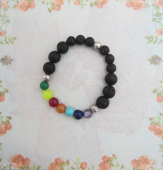 armband 7-chakra's lava
