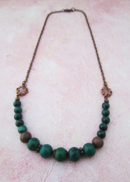 ketting malachiet/chrysocolla