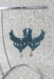 oorbellen ring blauw