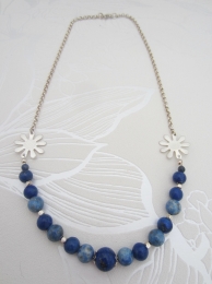 ketting Lapus Lazuli/bloem
